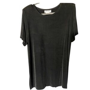 Softwear by Mark Singer Black Short Sleeve Tunic